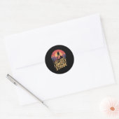 Laatste Licht Langste Stap Zonsondergang Wandelen Ronde Sticker (Envelop)