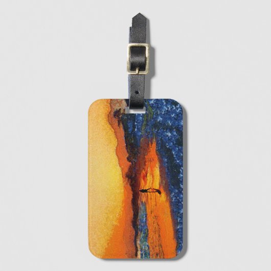 Laatste Licht van de Dag Beach Bagagelabel (Voorkant (verticaal))