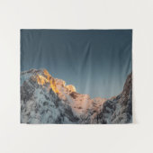 Laatste licht voor zonsondergang op bergen wandkleed (Voorkant (horizontaal))