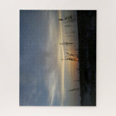 Laatste licht zonsondergang op het strand legpuzzel (Verticaal)