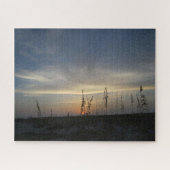 Laatste licht zonsondergang op het strand legpuzzel (Horizontaal)