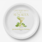 Laatste Margarita als een Señorita Vrijgezellenfee Papieren Bordje (Voorkant)