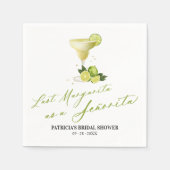 Laatste Margarita als een Señorita Vrijgezellenfee Servet (Voorkant)