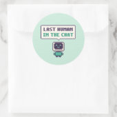 Laatste Mens In De Chat Grappige AI Pixel Sticker (Tas)