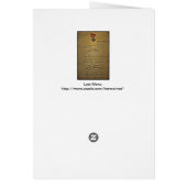 Laatste menu RMS Titanic (Achterkant)