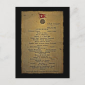 Laatste menu RMS Titanic (Voorkant)
