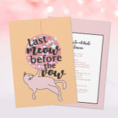 Laatste miauw voor de Vow Disco Cat Bachelorette Kaart