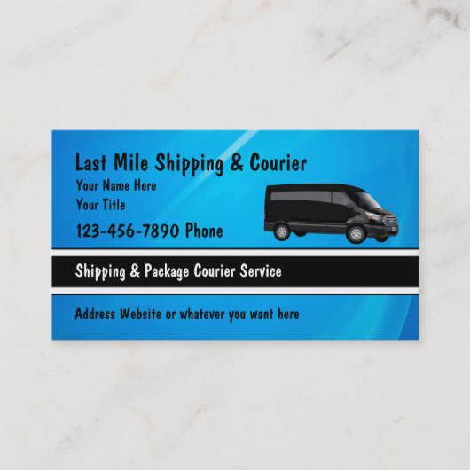 Laatste mijl Verzending & Koerier Visitekaartje (Voorkant)