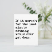 Laatste minuut briefkaart (Staand voorkant)