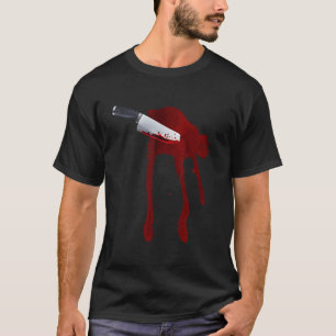 Laatste minuut spreekwoordy Fake Blood Stab Wound  T-shirt