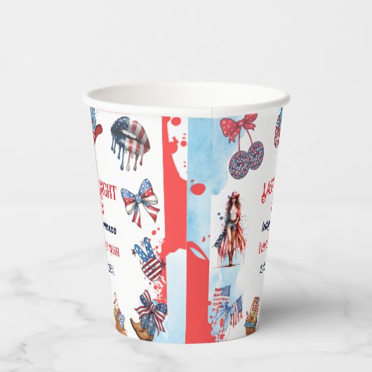 Laatste nacht van de onafhankelijkheid 4e van Bach Papieren Bekers (Rechts)