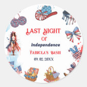 Laatste nacht van de onafhankelijkheid 4e van Bach Ronde Sticker (Voorkant)