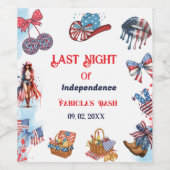 Laatste nacht van de onafhankelijkheid 4e van Bach Wijn Etiket (Enkel label)