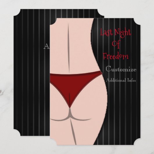Laatste Nacht Van Vrijheid Bruiloft Uitnodiging (Voorkant / Achterkant)