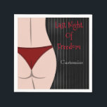 Laatste Nacht Van Vrijheid Vrijgezellenfeest Servet<br><div class="desc">*Pas aan met uw tekst.</div>