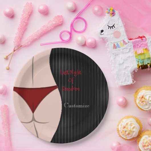Laatste nacht vrijheidsvrijheidspartij papieren bordje (Feest)