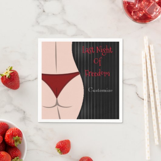 Laatste nacht vrijheidsvrijheidspartij servet (Insitu)