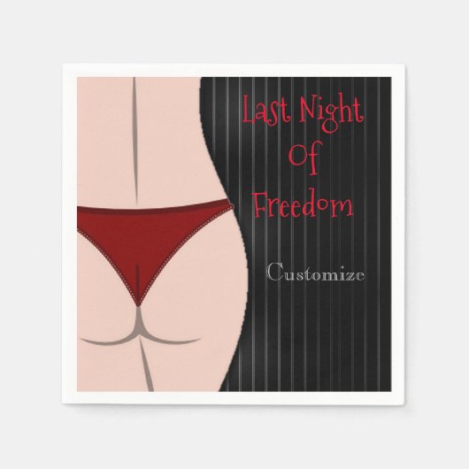 Laatste nacht vrijheidsvrijheidspartij servet (Voorkant)