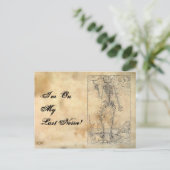 Laatste Nerve - Halloween Skelet Briefkaart (Staand voorkant)
