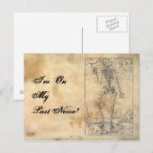 Laatste Nerve - Halloween Skelet Briefkaart (Voorkant / Achterkant)