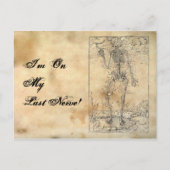 Laatste Nerve - Halloween Skelet Briefkaart (Voorkant)