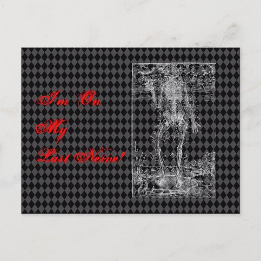 Laatste Nerve - Halloween Skelet Briefkaart (Voorkant)
