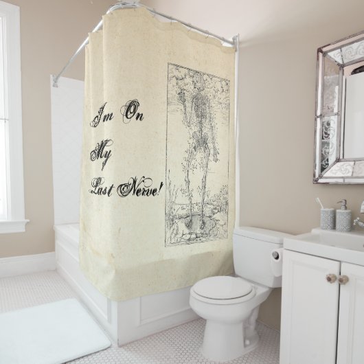 Laatste Nerve - Halloween Skelet Douchegordijn (In situ)