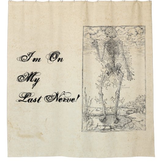 Laatste Nerve - Halloween Skelet Douchegordijn (Voorkant)