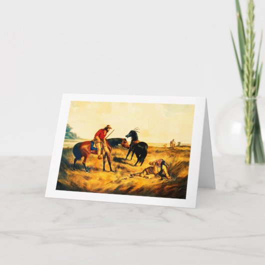 Laatste oorlogskopper, inheemse Amerikaan Feestdagen Kaart (Voorkant)