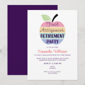 Laatste opdracht Apple Teacher Retirement Party Kaart (Voorkant / Achterkant)