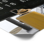 Laatste oproep aan de maan - Retro Space Travel Po Poster (Hoek)