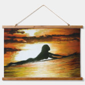 "Laatste oproep voor daksurfer meisje, Hangend Wandkleed (Voorkant)