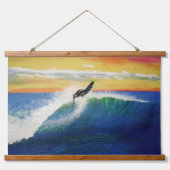 "Laatste oproep voor daksurfer meisje, Hangend Wandkleed (Voorkant 2)