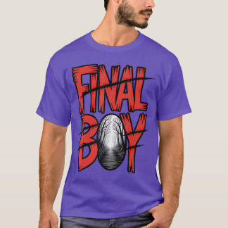 Laatste overlevende jongen horrorfilm Schrik jonge T-shirt