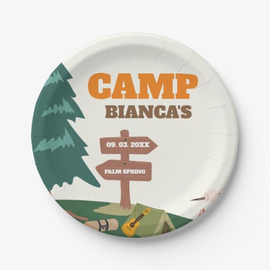Laatste pad voor de sluier Camp Bachelorette Papieren Bordje (Voorkant)