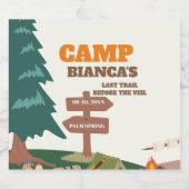 Laatste pad voor de sluier Camp Bachelorette Sparkling Wijnetiket (Enkel label)