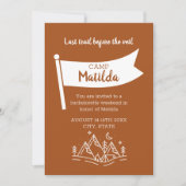 Laatste pad voor de Trail Camping Bachelorette Kaart (Voorkant)