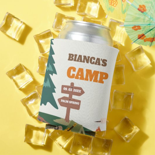 Laatste pad voor de Veil Camp Bachelorette Party Blikjeskoeler (Insitu Zomer)