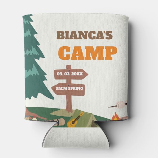 Laatste pad voor de Veil Camp Bachelorette Party Blikjeskoeler (Achterkant)