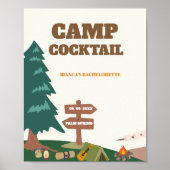 Laatste pad voor het sluier kamp cocktail teken poster (Voorkant)