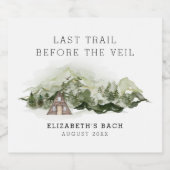 Laatste pad voor het sluier vrijgezellenweekend bier etiket (Enkel label)