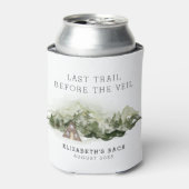 Laatste pad voor het sluier vrijgezellenweekend blikjeskoeler (Blikje Voorkant)