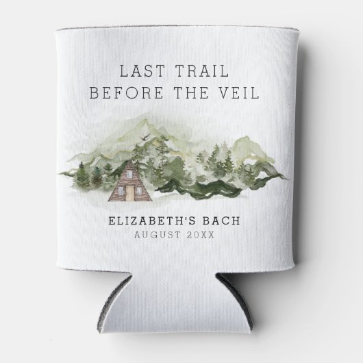 Laatste pad voor het sluier vrijgezellenweekend blikjeskoeler (Voorkant)