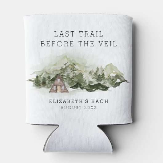 Laatste pad voor het sluier vrijgezellenweekend blikjeskoeler (Achterkant)