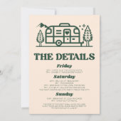 Laatste pad voor het sluier vrijgezellenweekend kaart (Achterkant)