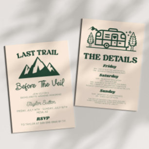 Laatste pad voor het sluier vrijgezellenweekend kaart