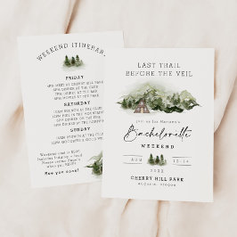 Laatste pad voor het sluier vrijgezellenweekend kaart