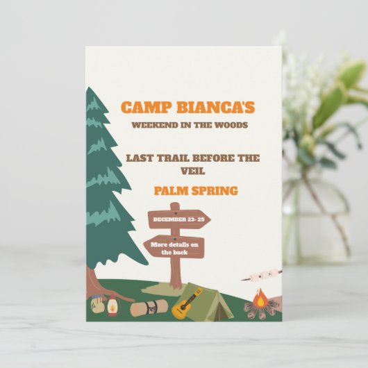 Laatste pad voor het sluier vrijgezellenweekend kaart (Staand voorkant)