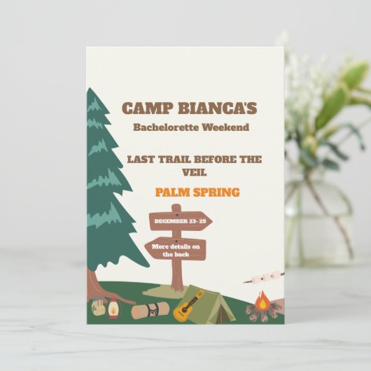 Laatste pad voor het sluier vrijgezellenweekend kaart (Staand voorkant)