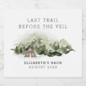 Laatste pad voor het sluier vrijgezellenweekend likeurfles etiket (Enkel label)